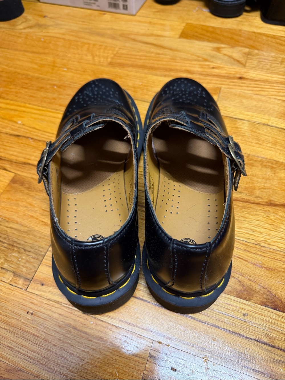 Dr. Martens Black Double Buckle Mary Jane Shoes - Picture 5 of 8